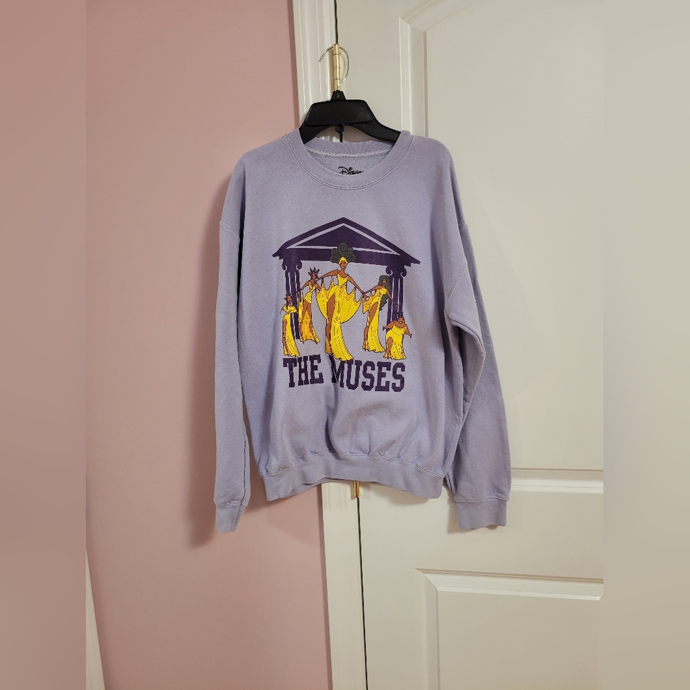 Womens Disney Hercules Muses 90's Crewneck Sweater - M - Casual, Graphic, Lounge